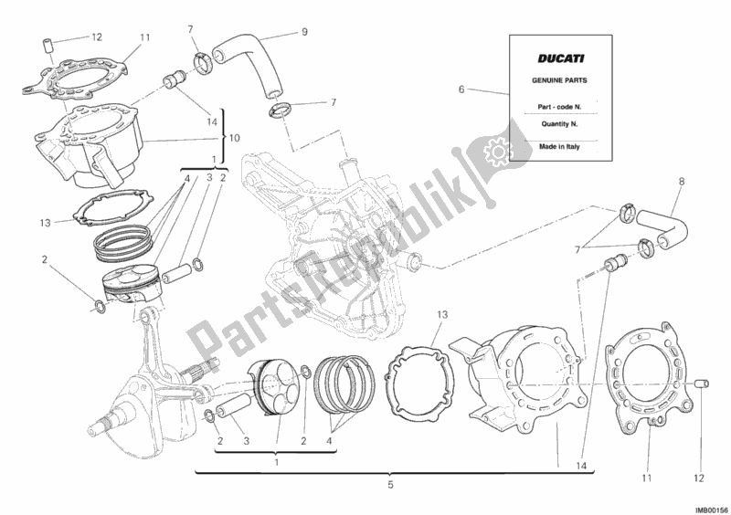 Toutes les pièces pour le Cylindre - Piston du Ducati Superbike 848 EVO USA 2011